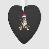 Funny Bernese Mountain Dog Lights Christmas Matchi Ornament (voorkant)