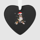 Funny Bernese Mountain Dog Lights Christmas Matchi Ornament (voorkant)