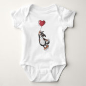 Funny Bernese Mountain Dog met hartballon Romper (Voorkant)