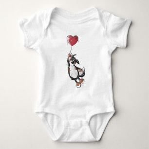 Funny Bernese Mountain Dog met hartballon Romper