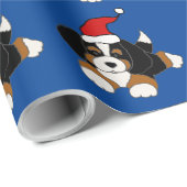 Funny Bernese Mountain Dog Puppy Kerstmis Cadeaupapier (Rol Hoek)