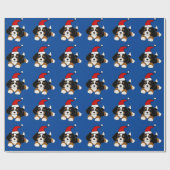 Funny Bernese Mountain Dog Puppy Kerstmis Cadeaupapier (Vlak)