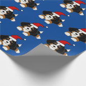 Funny Bernese Mountain Dog Puppy Kerstmis Cadeaupapier (Hoek)