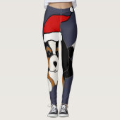 Funny Bernese Mountain Dog Puppy Kerstmis Leggings (Voorkant)