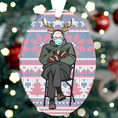 Funny Bernie Sanders Acrylkerstversiering Ornament