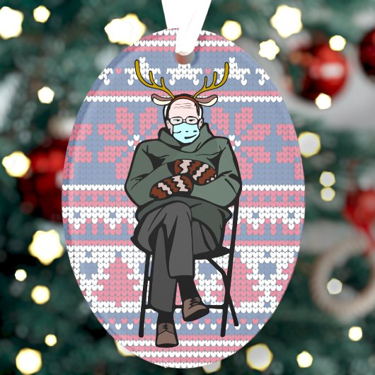 Funny Bernie Sanders Acrylkerstversiering Ornament