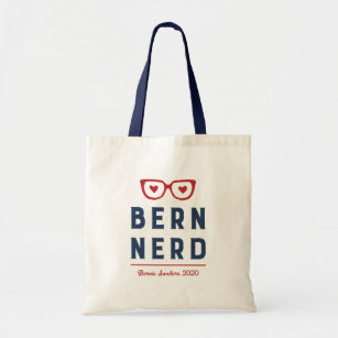 Funny Bernie Sanders voor President 2020 Bern Nerd Tote Bag