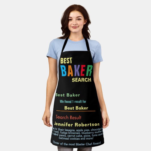 Funny Best Baker Chef All-Over Print Apron Schort (Gedragen)