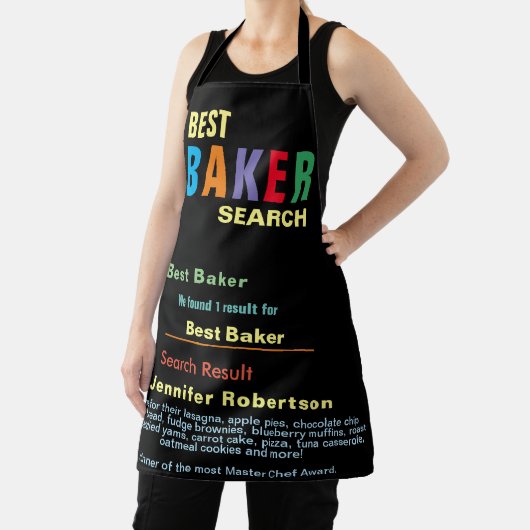 Funny Best Baker Chef All-Over Print Apron Schort (Insitu)