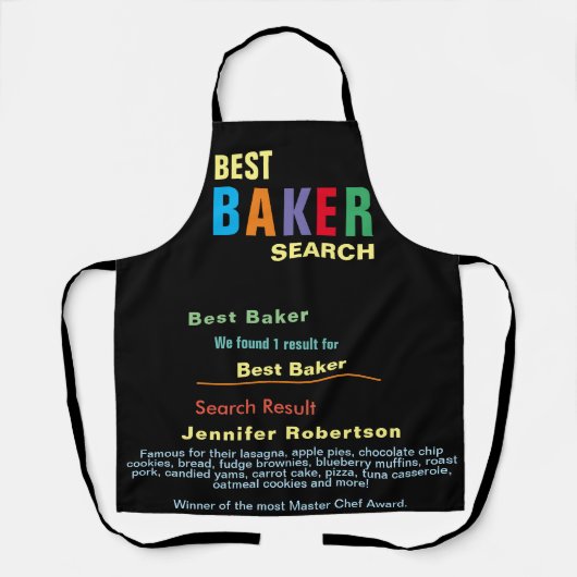 Funny Best Baker Chef All-Over Print Apron Schort (Voorkant)
