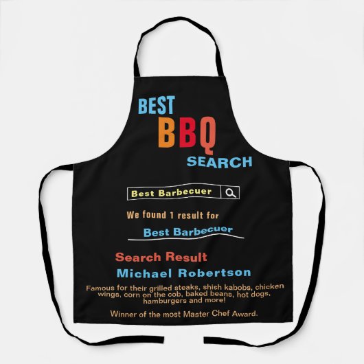 Funny Best BBQ Search All-Over Print Apron Schort (Voorkant)