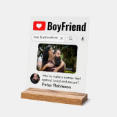 Funny Best BoyVriend ooit Zoekresultaat Acryl Bord (Hoek)
