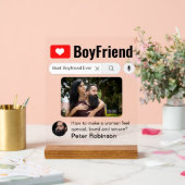 Funny Best BoyVriend ooit Zoekresultaat Acryl Bord (Huwelijk)
