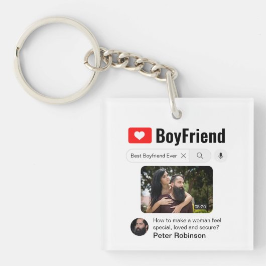 Funny Best BoyVriend ooit Zoekresultaat Sleutelhanger (Voorkant)
