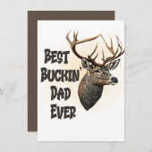 Funny Best Buckin Dad Ever Kaart (Voorkant / Achterkant)