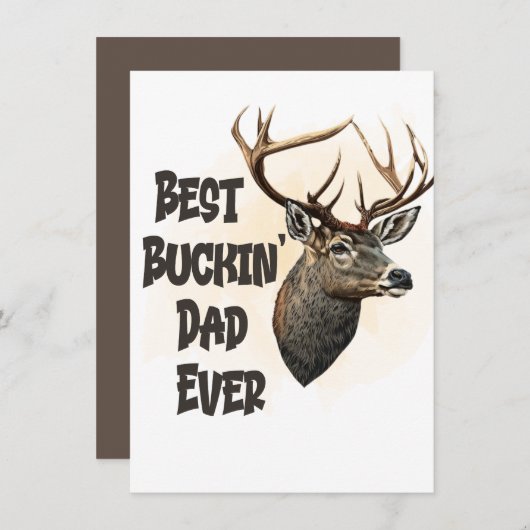 Funny Best Buckin Dad Ever Kaart (Voorkant / Achterkant)