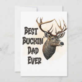 Funny Best Buckin Dad Ever Kaart