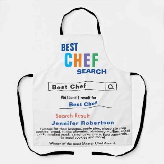 Funny Best Chef All-Over Print Apron Schort (Voorkant)