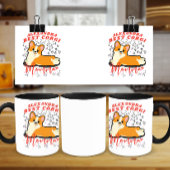 Funny Best Corgi Momma met graphics harten Mok
