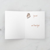 Funny Best Customer? Dank u Wise Owl Humor Bedankkaart (Binnen)