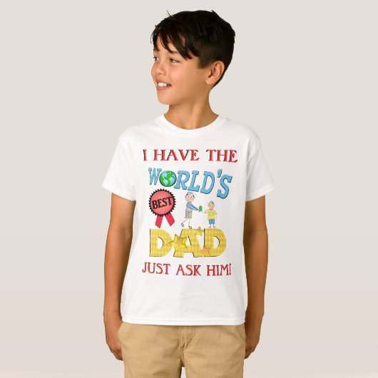 Funny Best Dad Vaderdag T-shirt (Voorkant volledig)
