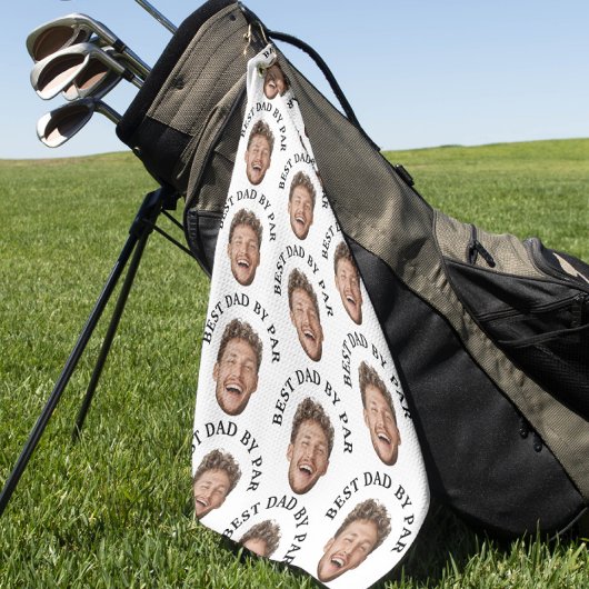 Funny Best Dad van Par Custom Face patroon Golfhanddoek