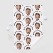 Funny Best Dad van Par Custom Face patroon Golfhanddoek (Insitu)