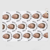 Funny Best Dad van Par Custom Face patroon Golfhanddoek (Horizontaal)