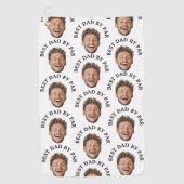 Funny Best Dad van Par Custom Face patroon Golfhanddoek (Voorkant)