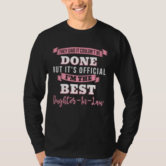 Funny Best Daughter In Law T-shirt (Voorkant)