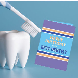 Funny Best Dentist Happy Birthday-kaart Feestdagen Kaart