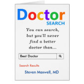 Funny Best Doctor Search Bedankt (Voorkant)