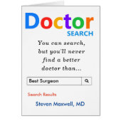 Funny Best Doctor Search Bedankt (Voorkant)