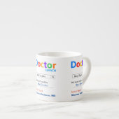 Funny Best Doctor Search Espresso Kop (Voorkant rechts)
