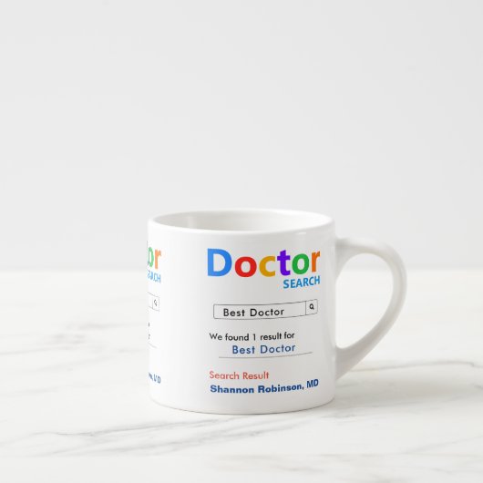 Funny Best Doctor Search Espresso Kop (Rechts)