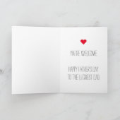 Funny Best Fathers Day Gift Simple Cute Dad Humor Feestdagen Kaart (Binnen)