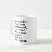 Funny Best Foot Demotivational Koffiemok (Voorkant links)