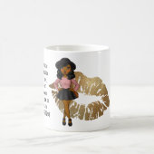 Funny Best Friend BAD INFLUENCE Caricature Black Koffiemok (Center)