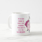 Funny Best Friend BAD INFLUENCE Unicorn Dancing Koffiemok (Voorkant links)