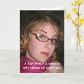 Funny Best Friend Kaart (Gele Bloem)