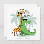 Funny Best Friends Ever Wenskaart Feestdagenkaart (Voorkant / Achterkant)