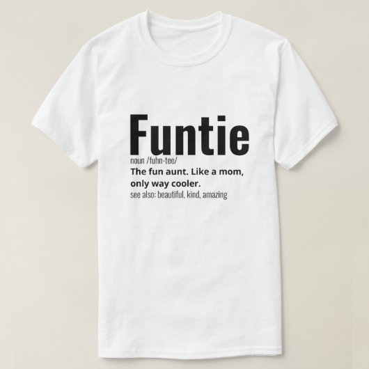 Funny Best Funtie Definition T-shirt (Design voorkant)