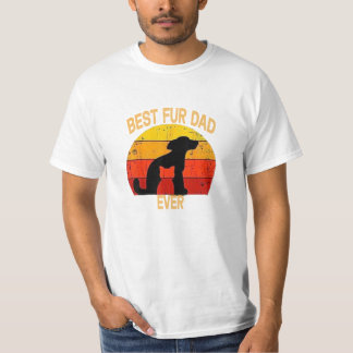 Funny Best Fur Pap Ever  Retro Dog Cat T-shirt