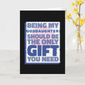 Funny Best Gift for Goddochter Kaart (Gele Bloem)