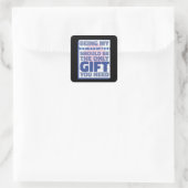Funny Best Gift for Goddochter Vierkante Sticker (Tas)