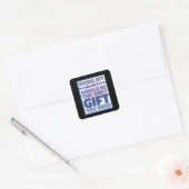 Funny Best Gift for Goddochter Vierkante Sticker (Envelop)