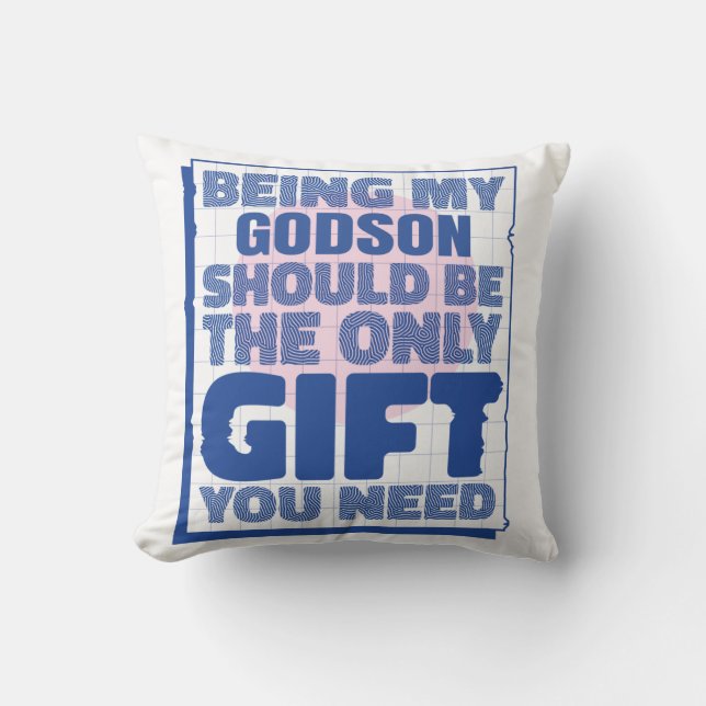 Funny Best Gift for Godson Birthday Kerstmis Kussen (Voorkant)