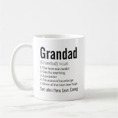 Funny Best Grandad Definition Gift voor Grandfathe Koffiemok (Links)