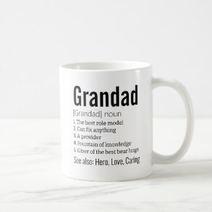Funny Best Grandad Definition Gift voor Grandfathe Koffiemok