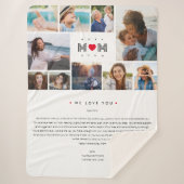 Funny Best Mam Ever Moederdag 10 Foto's collage Sherpa Deken (Voorkant)